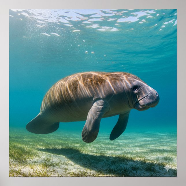 Graceful Manatee Poster (Front)