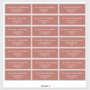 Graceful Minimalist Wedding Guest Address Label