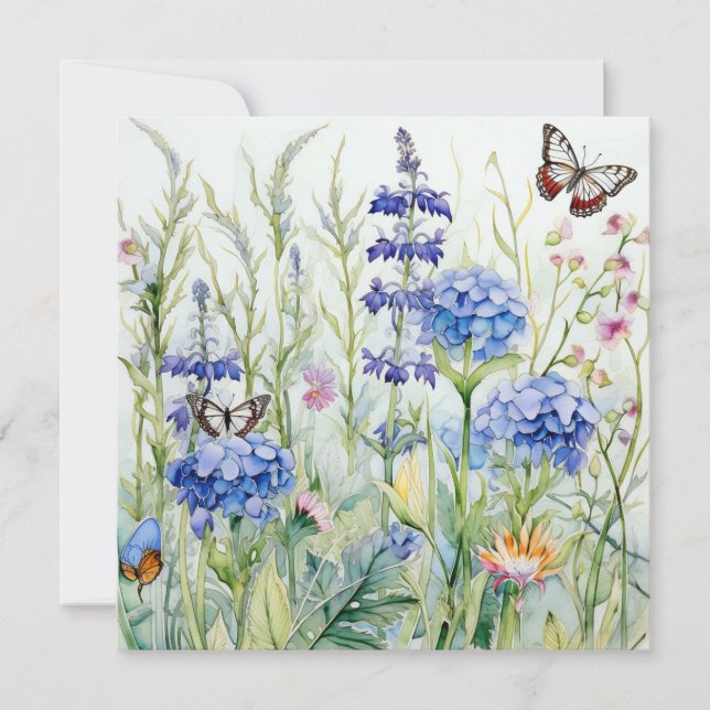 Graceful Nature: Enchanted Garden Birthday Card (Front)