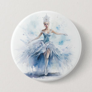 Graceful Nutcracker Snow Queen in White 7.5 Cm Round Badge