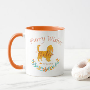 Graceful Pastel Orange Cavalier Custom Christmas Mug