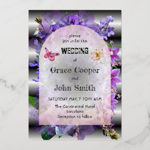 Graceful purple floral wedding 