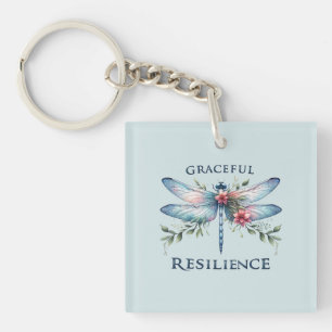 Graceful Resilience - Artistic Dragonfly Key Ring
