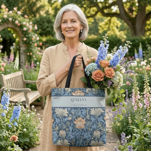 Graceful Retro Flowers Retirement Gifts for Mum Tote Bag