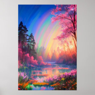 Graceful River's Rainbow Symphony Poster