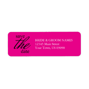 Graceful Save The Date Address Labels (Magenta)