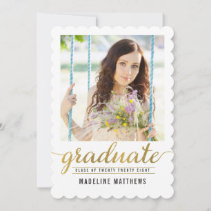 Graceful Script EDITABLE COLOR Graduation Card