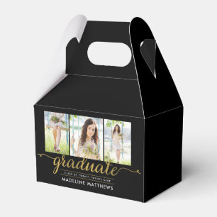 Graceful Script Graduation Party Favour Box