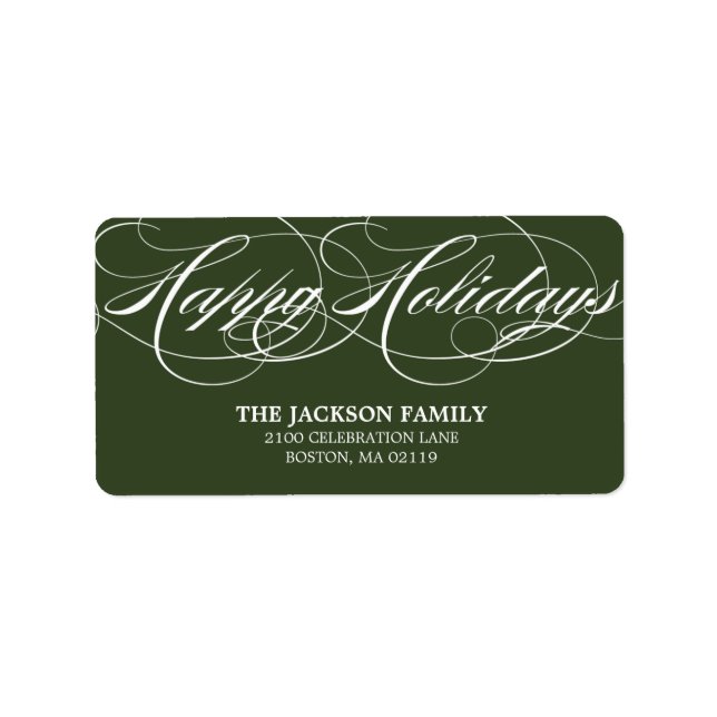 GRACEFUL SCRIPT | HOLIDAY ADDRESS LABELS (Front)