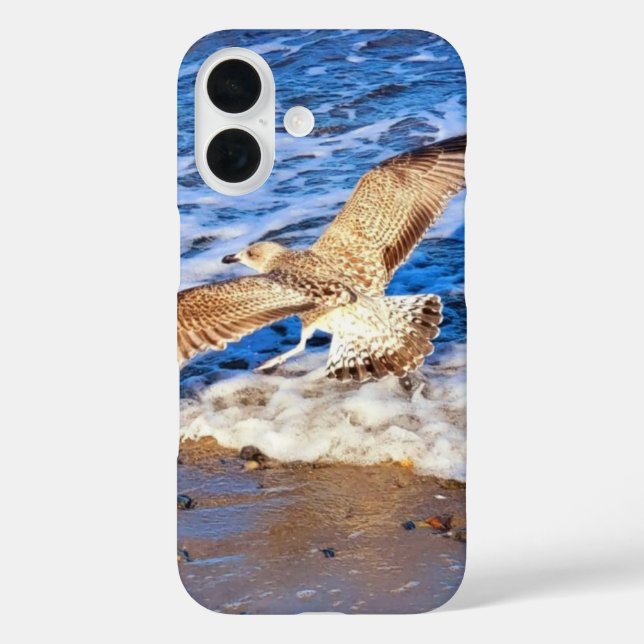 Graceful Seagull Beach Flight iPhone Case (Back)