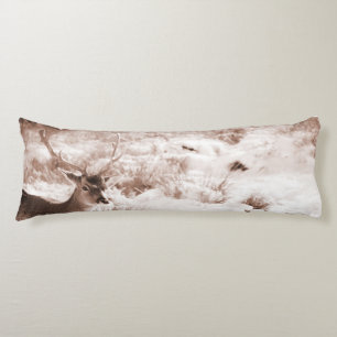 Graceful Stag in the Winter 3 Body Cushion