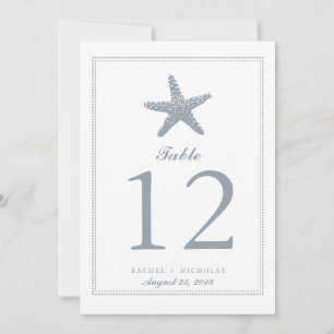 Graceful Starfish Table Number