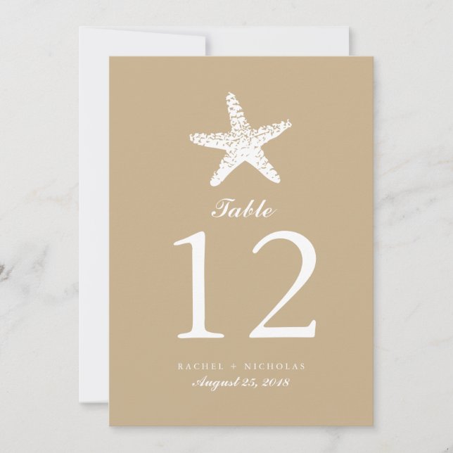 Graceful Starfish | Table Number (Front)
