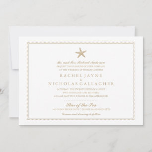 Graceful Starfish Wedding Invitation