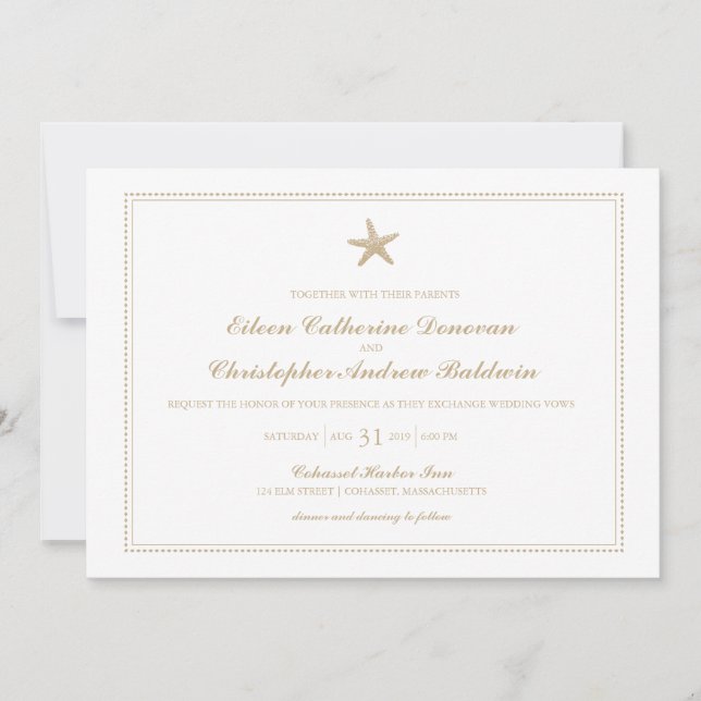 Graceful Starfish | Wedding Invitation (Front)