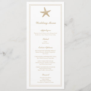 Graceful Starfish   Wedding Menu