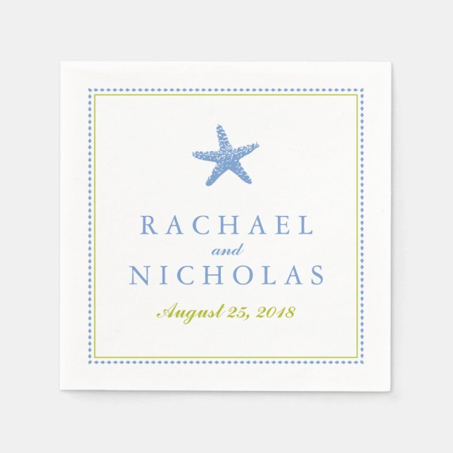 Graceful Starfish | Wedding Napkin (Front)