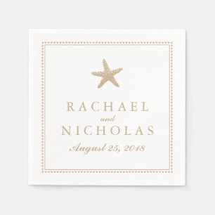 Graceful Starfish   Wedding Napkin