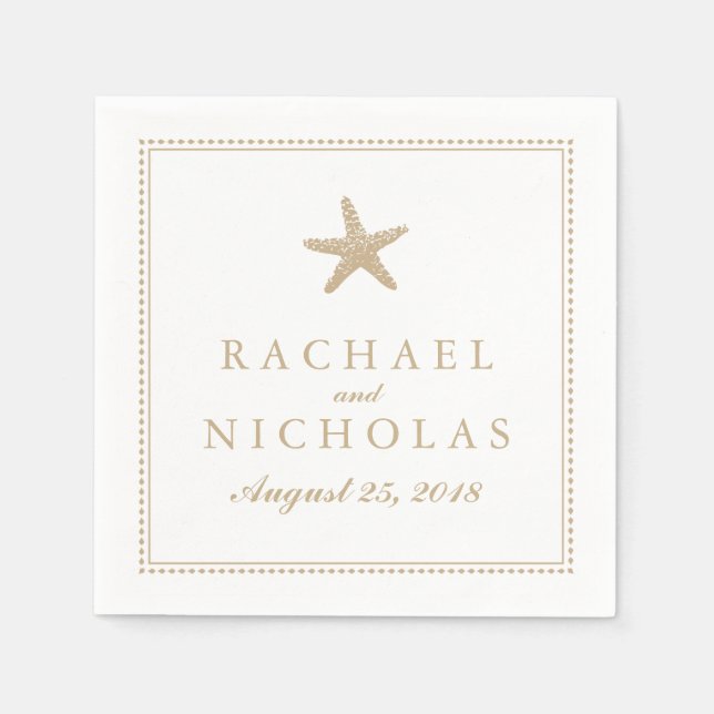 Graceful Starfish | Wedding Napkin (Front)