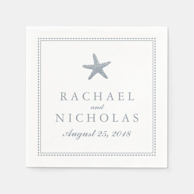 Graceful Starfish | Wedding Napkin (Front)