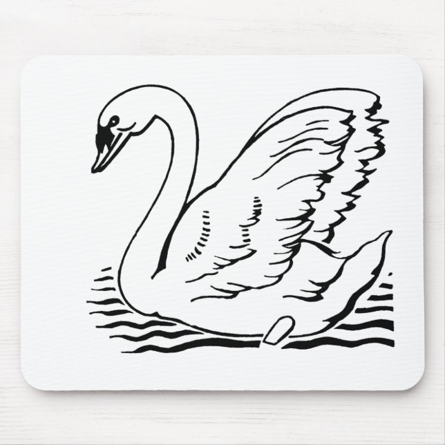 Graceful Swan Mouse Mat (Front)