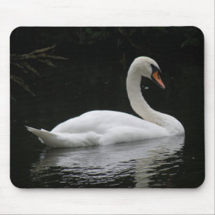 Graceful White Swan Mousepad