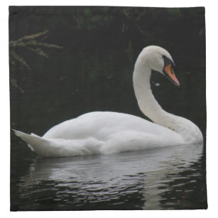 Graceful White Swan Napkin