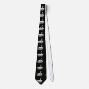 Graceful White Swan Tie