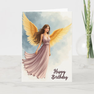 Graceful Winged Birthday Card