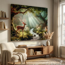 Graceful Woodland Deer in a Forest