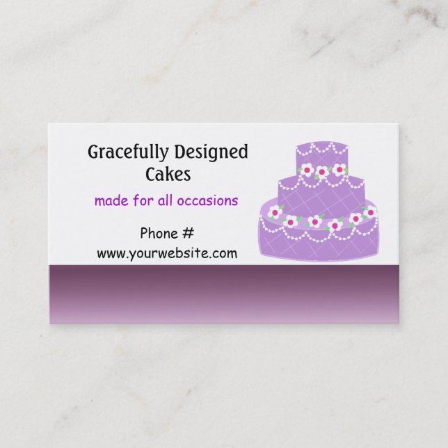Gracefully Designed Cakes Business Card (Front)