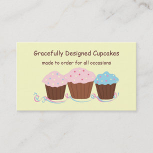 Gracefully Designed Cupcakes Business Card