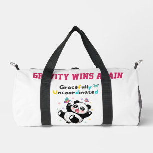 Gracefully Uncoordinated Cute Panda Duffle Bag