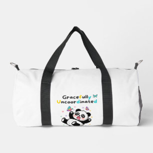 Gracefully Uncoordinated Cute Panda Duffle Bag