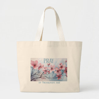 GraceGear - Pray Tote Bag-Blue Text