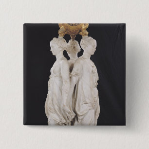 Graces, funerary monument with heart of Henri 15 Cm Square Badge