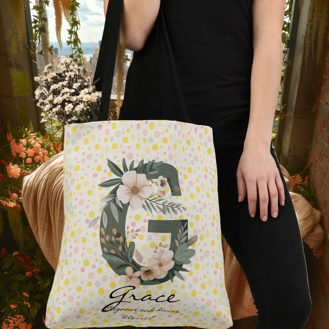 Grace's Radiant Blossom - Boho Floral Monogram Crossbody Bag (Creator Uploaded)