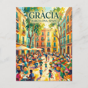 Gràcia Spain Postcard