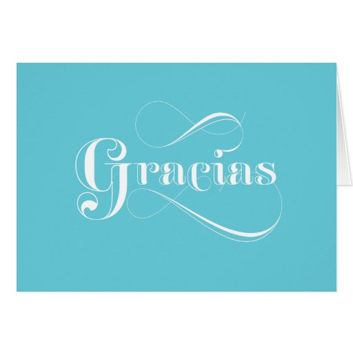 gracias blue spanish thank you cards zazzle