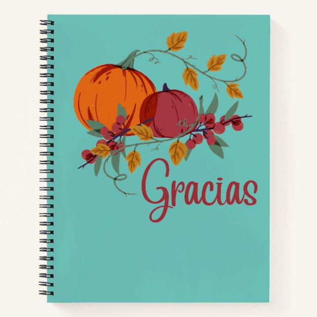 gracias calabaza notebook (Front)