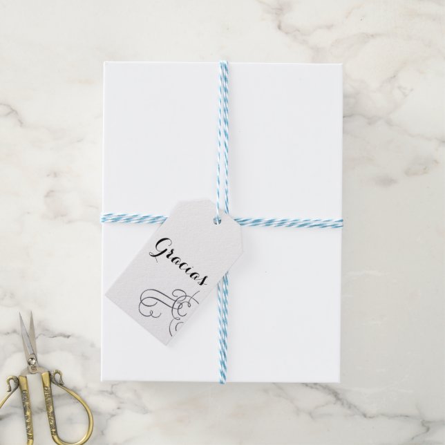 Gracias favour tags (With Twine)