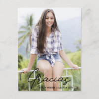 Gracias | Photo Graduation Thank You Postcard
