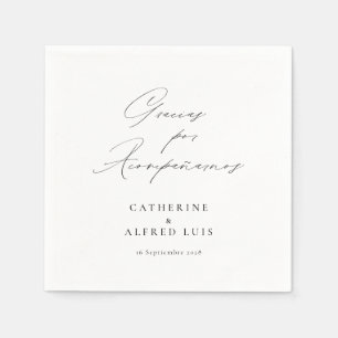 Gracias por Acompañarnos Nuestra Boda Wedding Napkin
