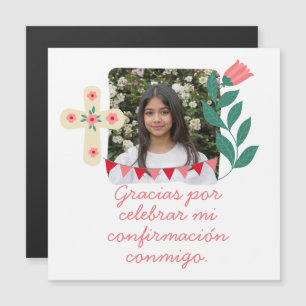 Gracias por Celebrar Mi Confirmación con Foto  Magnetic Invitation