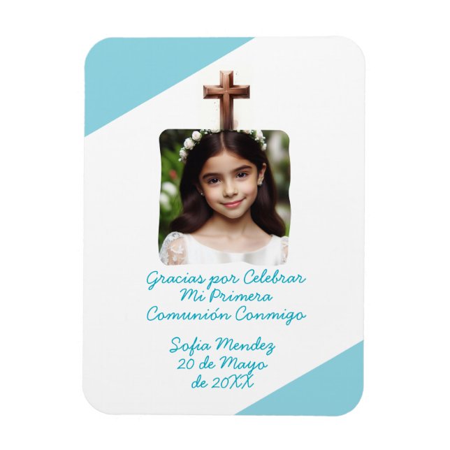 Gracias por Celebrar Mi Primera Comunión con Foto  Magnet (Vertical)