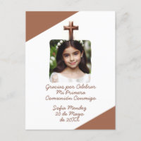 Gracias por Celebrar Mi Primera Comunión con Foto 