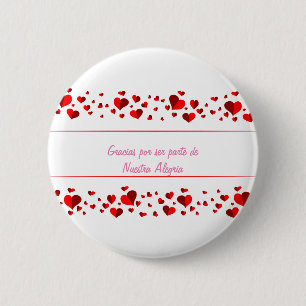 Gracias por ser parte de nuestra alegria 6 cm round badge