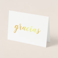 Gracias Spanish Thank You Brushstroke Script Gold