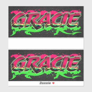 Gracie First Name Graffiti Sticker