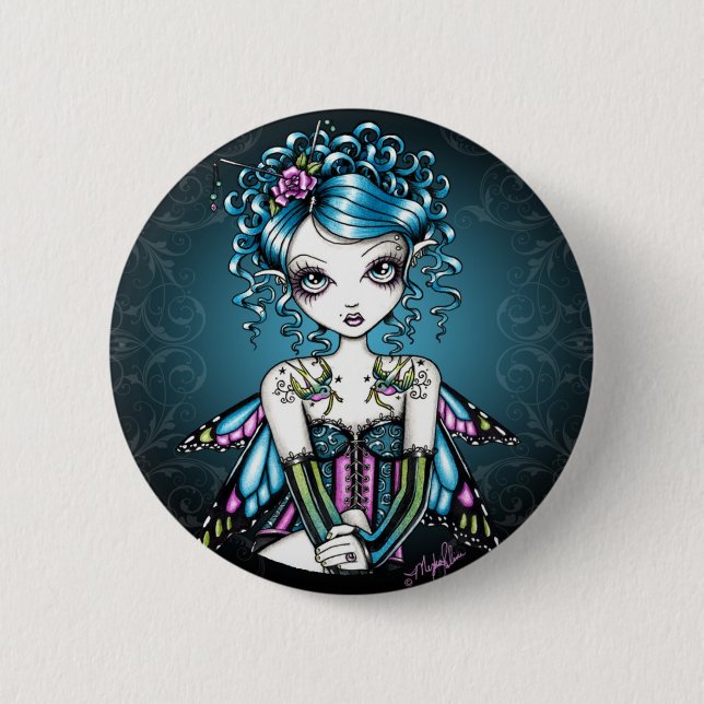 Gracie Gothic Couture Fairy 6 Cm Round Badge (Front)